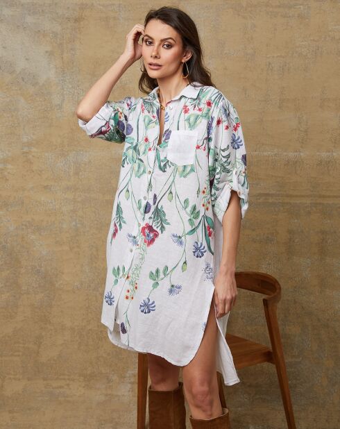 Robe 100% Lin Pardess blanche