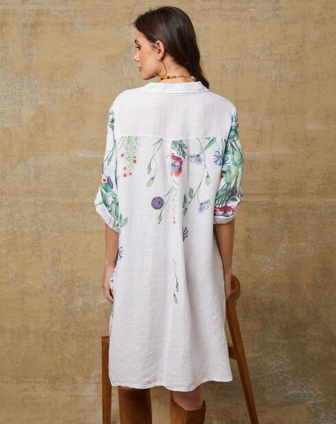 Robe 100% Lin Pardess blanche