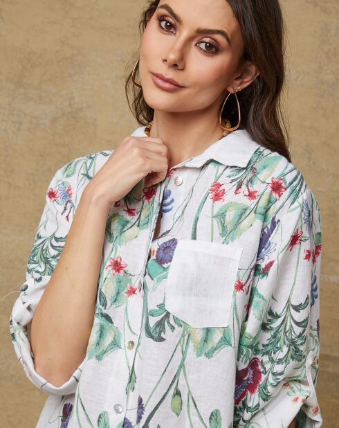 Robe 100% Lin Pardess blanche