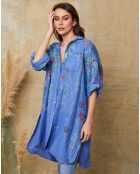 Robe 100% Lin Pardess bleue