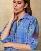 Robe 100% Lin Pardess bleue