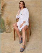 Robe 100% Lin Parish blanche