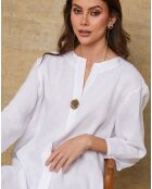 Robe 100% Lin Parish blanche