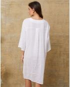 Robe 100% Lin Parish blanche