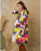 Robe 100% Lin Quincy multicolore