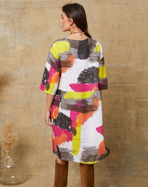 Robe 100% Lin Quincy multicolore