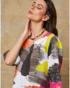 Robe 100% Lin Quincy multicolore