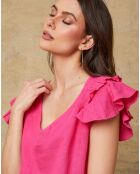 Top 100% Lin Quiriem fuchsia