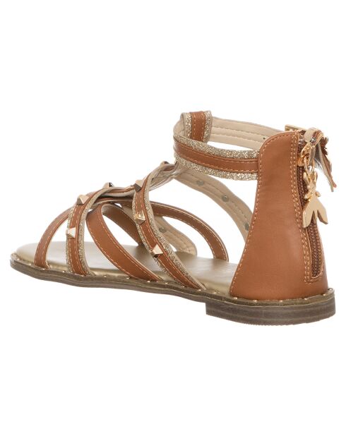 Sandales Iris marron/doré