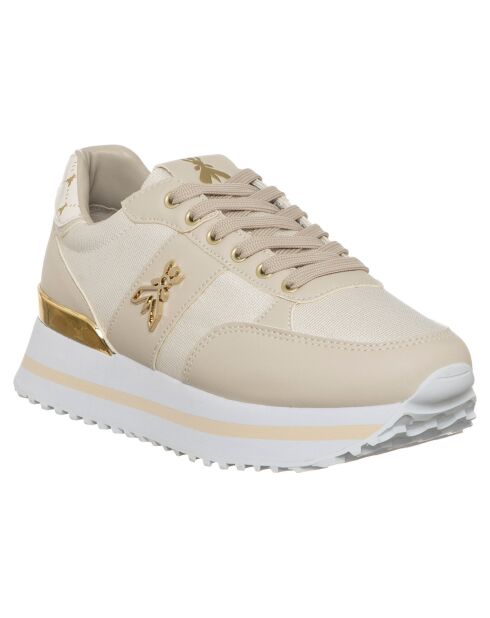Sneakers Louise taupe/blanc