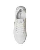 Witte en zilveren leren sneakers Louise