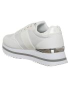 Witte en zilveren leren sneakers Louise