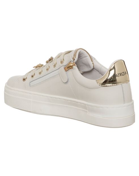 Sneakers en Cuir Tess blanc/doré