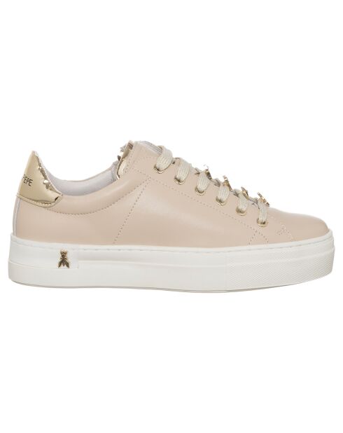 Sneakers en Cuir Tess beiges