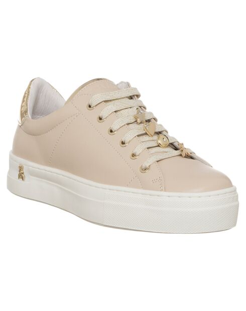 Sneakers en Cuir Tess beiges