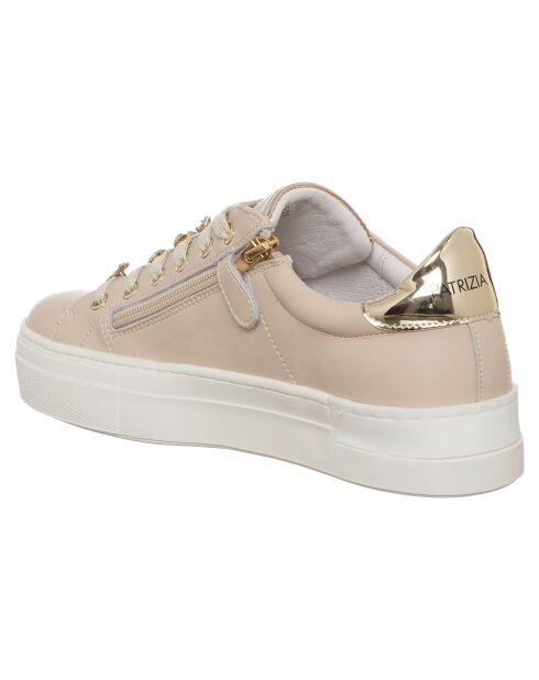 Sneakers en Cuir Tess beiges