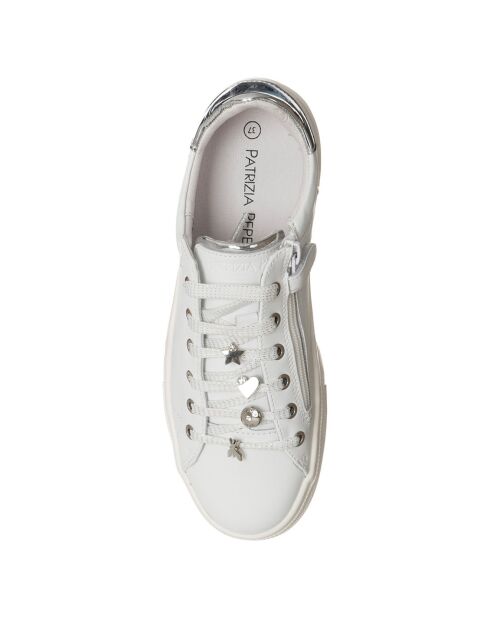 Sneakers en Cuir Tess blanc/argenté