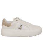 Sneakers en Cuir Victoire blanc/doré