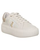 Sneakers en Cuir Victoire blanc/doré