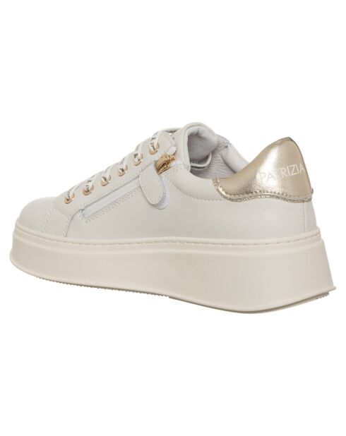 Sneakers en Cuir Felicia blanc/doré