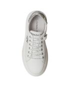 Wit/zilveren Felicia leren sneakers