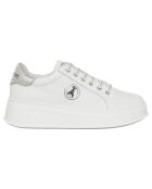 Wit/zilveren Felicia leren sneakers
