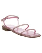 Sandales en Cuir Marine roses