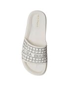 Mules Elise blanc/argenté