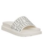 Mules Elise blanc/argenté