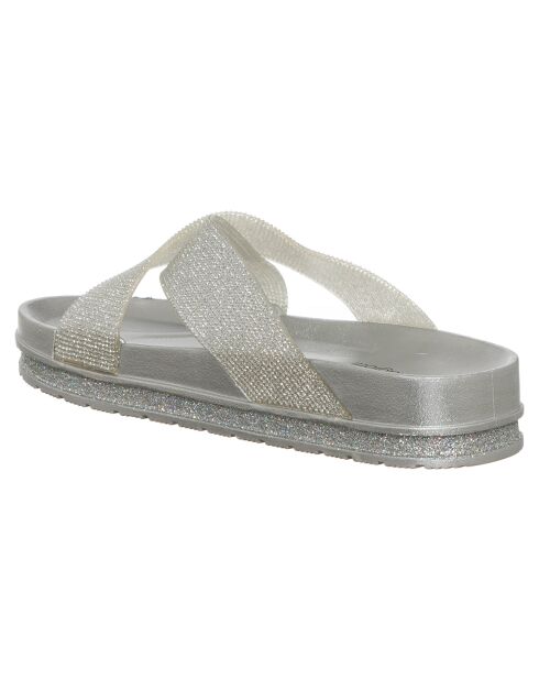 Mules Tiphaine argentées