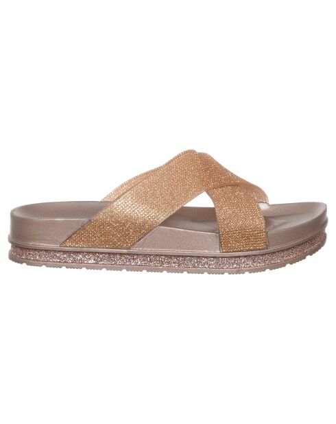 Mules Tiphaine beige/rose