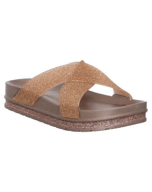 Mules Tiphaine beige/rose