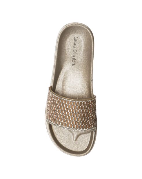 Théa muiltjes met gouden strass