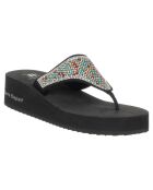 Tongs Olivia noir/multicolore