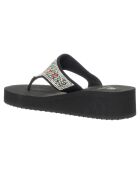 Tongs Olivia noir/multicolore