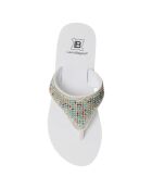 Tongs Olivia blanc/multicolore