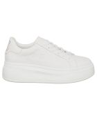 Sneakers Naomie blanches  - Talon 5 cm