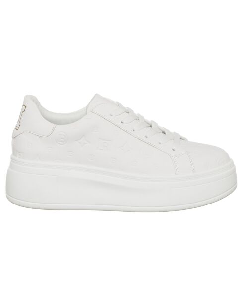 Sneakers Naomie blanches - Talon 5 cm