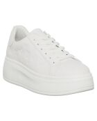 Sneakers Naomie blanches  - Talon 5 cm