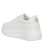 Sneakers Naomie blanches  - Talon 5 cm