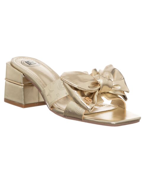 Sandales Anastasia dorées - Talon 6 cm