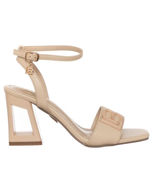 Sandales Carmen beiges - Talon 8 cm
