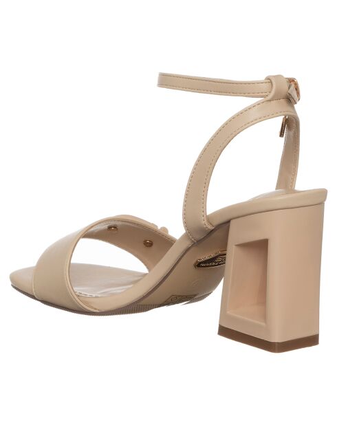 Sandales Carmen beiges - Talon 8 cm