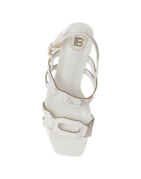 Sandales Bérénice blanches - Talon 8 cm