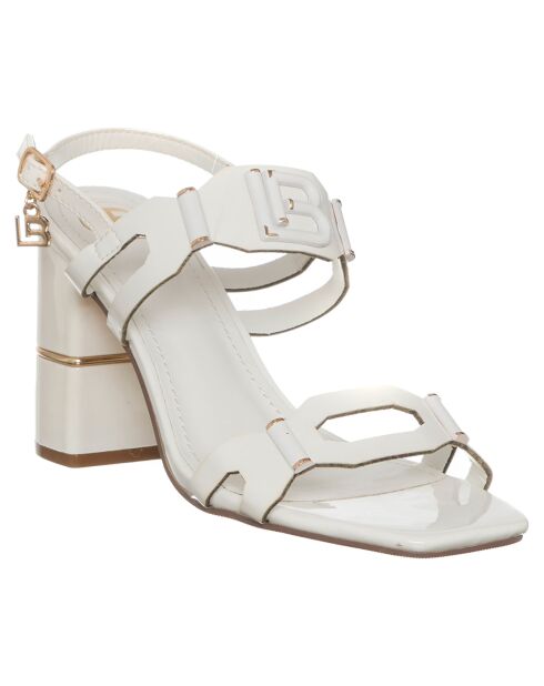 Sandales Bérénice blanches - Talon 8 cm