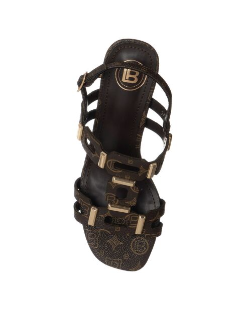 Sandales Alizée marron - Talon 8 cm