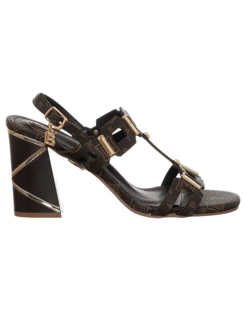 Sandales Alizée marron - Talon 8 cm