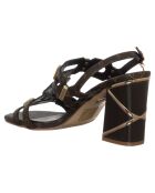 Sandales Alizée marron - Talon 8 cm