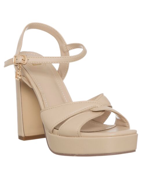 Sandales Alba beiges - Talon 11 cm