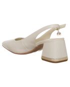 Slingbacks Béatrice ivoire - Talon 7 cm